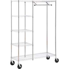 Heavy Duty Urban Valet Garment Rack 48"L x 18"W x 68"H, Chrome