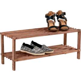 Honey-Can-Do 2-Tier Shoe Rack - Espresso