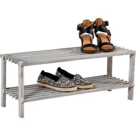 Honey-Can-Do 2-Tier Shoe Rack - Gray