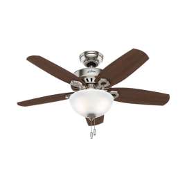 Hunter Fan 42" Builder Small Room Ceiling Fan with Light 52219 - Brushed Nickel