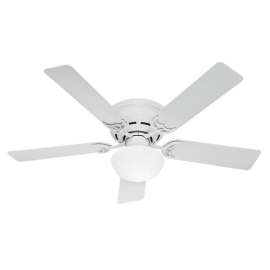 Hunter Fan 52" Low Profile III Plus Ceiling Fan with Light 53075 - White