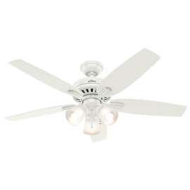Hunter Fan 52" Newsome Ceiling Fan with Light 53316 - Fresh White