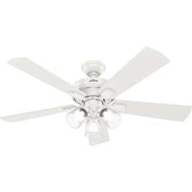 Hunter Fan 52" Crestfield-Fresh White - 5398 CFM w/ Light Kit