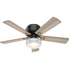 Hunter Fan 52" Cedar Key LP-Matte Black - 5187 CFM w/ Light Kit