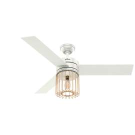 Hunter Fan 52" Ronan Ceiling Fan with Light and Handheld Remote 59238 - Fresh White
