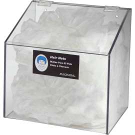Horizon Mfg. 1-Compartment Hair Net/Beard Cover/Shoe Cover/Arm Protector Dispenser (No Hole), Clear