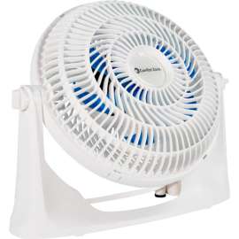 Comfort Zone Powr Curve Performance Turbo Fan, 9", White w/Blue Blades