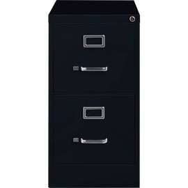 Hirsh Industries 25" Deep Vertical File Cabinet 2-Drawer Letter Size - Black