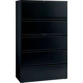 Hirsh Industries HL10000 Series Lateral File 42" Wide 5-Drawer - Black