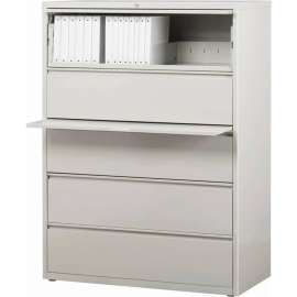 Hirsh Industries HL10000 Series Lateral File 42" Wide 5-Drawer - Light Gray
