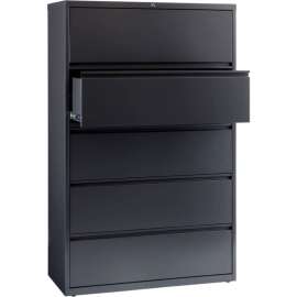 Hirsh Industries HL10000 Series Lateral File 42" Wide 5-Drawer - Charcoal