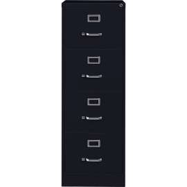 Hirsh Industries 25" Deep Vertical File Cabinet 4-Drawer Legal Size - Black