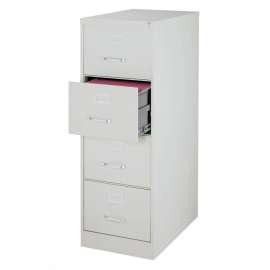 Hirsh Industries 25" Deep Vertical File Cabinet 4-Drawer Legal Size - Light Gray