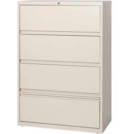Hirsh Industries HL8000 Series 36"W Receding Drawer Front Lateral File 4-Drawer- Putty