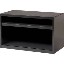 Hirsh Industries Low Credenza with 2 Open Shelves - 36"W - Charcoal