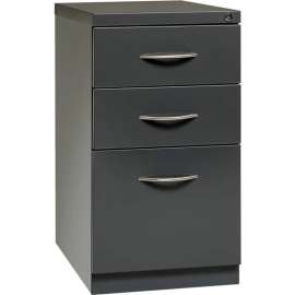 Hirsh Industries 23" Deep Mobile Pedestal, Box/Box/File with Arch Pull Handles - Charcoal