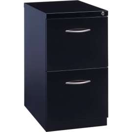 Hirsh Industries 23" Deep Mobile Pedestal, File/File with Arch Pull Handles - Black