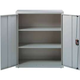 Hirsh 3 Shelf Desk Height Cabinets 36"W x 18"D x 42"H, Gray