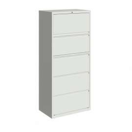 Hirsh Industries 30" Wide 5-Drawer Lateral File Cabinet - White