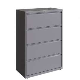 Hirsh Industries 36" Wide 4-Drawer Lateral File Cabinet - Arctic Silver