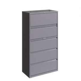 Hirsh Industries 36" Wide 5-Drawer Lateral File Cabinet - Arctic Silver