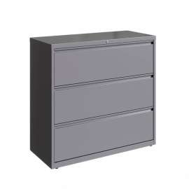 Hirsh Industries 42" Wide 3-Drawer Lateral File Cabinet - Arctic Silver
