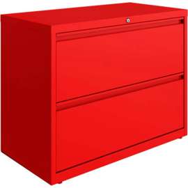 Hirsh Industries HL10000 Series Lateral File 36 Wide 2-Drawer - Lava Red