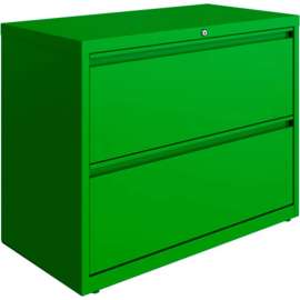 Hirsh Industries HL10000 Series Lateral File 36 Wide 2-Drawer - Screamin' Green