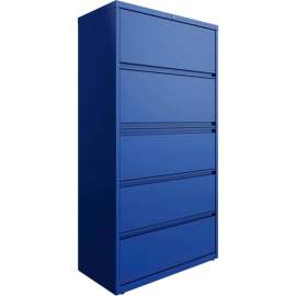 Hirsh Industries HL10000 Series Lateral File 36 Wide 5-Drawer - Classic Blue