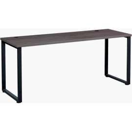 Interion Open Plan Office Desk - 60"W x 24"D x 29"H - Charcoal Top with Black Legs