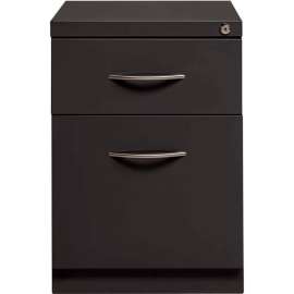 Interion 2 Drawer Box/File Pedestal - 21-3/4"H - Charcoal
