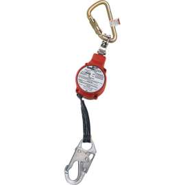 Miller MiniLite; 11'L Fall Limiter, Steel Twist-lock Carabiner and Swivel Shackle