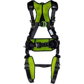 Miller H700 Construction Comfort Harness, Quick Connect Buckle, Back, Front & Side D-Ring,L/XL