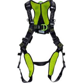 Miller H700 Industry Comfort Harness, Quick Connect Buckle, Back & Front D-Ring, L/XL