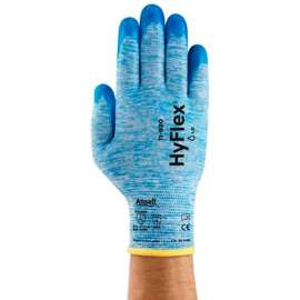 Ansell 11-920-8 HyFlex Coated Work Gloves, Nitrile Grip, 15-Gauge, Medium, Blue