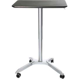 Seville Classics AIRLIFT XL Sit-Stand Mobile Desk, Espresso