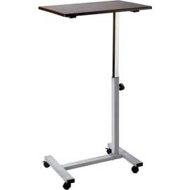 Seville Classics airLIFT Height Adjustable Mobile Laptop Desk Cart, Silver