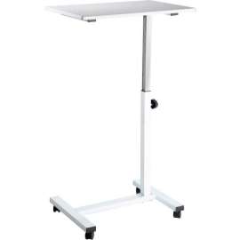 Seville Classics airLIFT Height Adjustable Mobile Laptop Desk Cart, White