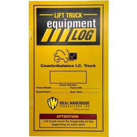 Replacement Log Book 70-1065 for Ideal Warehouse Propane Counterbalance Forklift Log