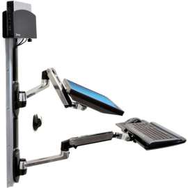 Ergotron 45-253-026 LX Wall Mount System with Small CPU Holder