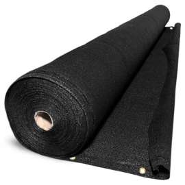 BOEN Privacy Netting W/Reinforced Grommets, 4' x 50', Black - PN-30062