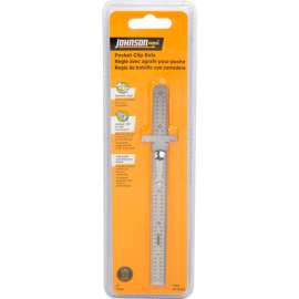 Johnson Level 7202 6" Stainless Steel Pocket Clip Rule