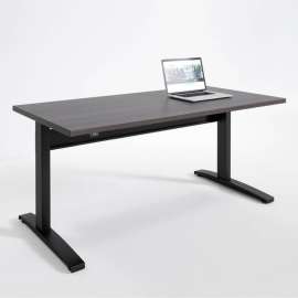 RightAngle Bonita Electric Height Adjustable Desk 24"x48", Driftwood w/Black Base