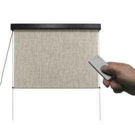 Keystone Fabrics Premium Outdoor Sun Shade, Motorized, 120"W x 96"H, Caribbean