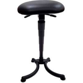 ShopSol Big and Tall Sit Stand Stool - Vinyl - Black