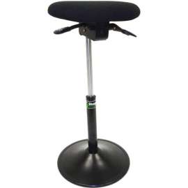 ShopSol Sit Stand Task Stool - Fabric - Black