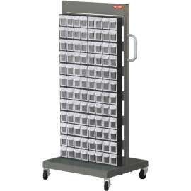 Shuter 1010542 Flip Out Bin Mobile Parts Cart - Single Sided with 96 Bins