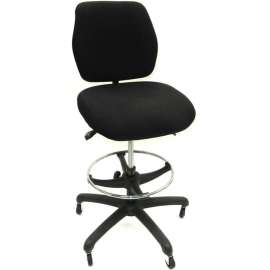 ShopSol Workbench Chair - Fabric - Black