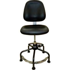 ShopSol Big & Tall Workbench Chair - Vinyl - Black