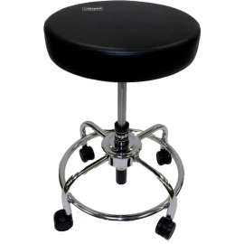 ShopSol Round Lab Stool - Backless - Black
